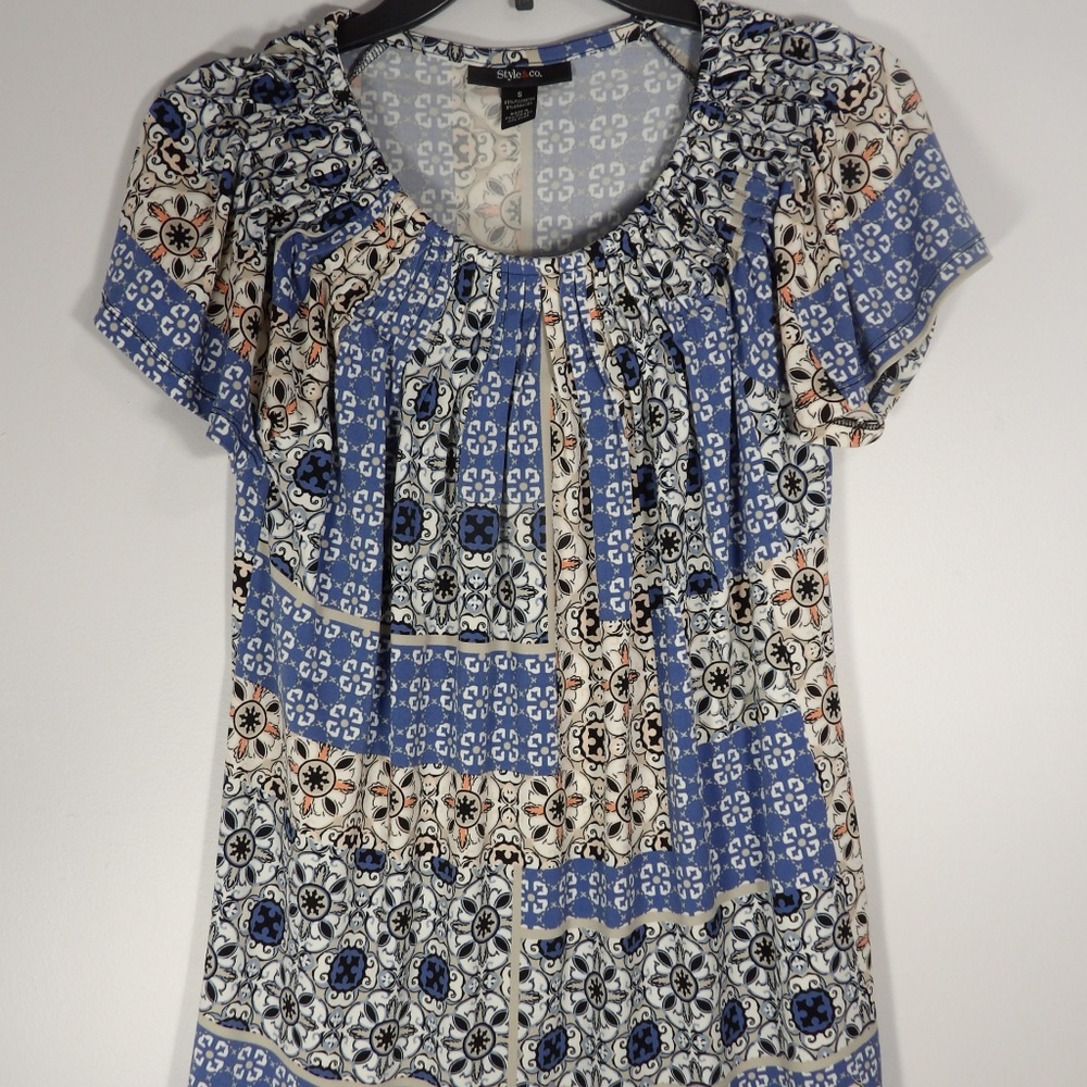 Style & Co Pleated Top Size S